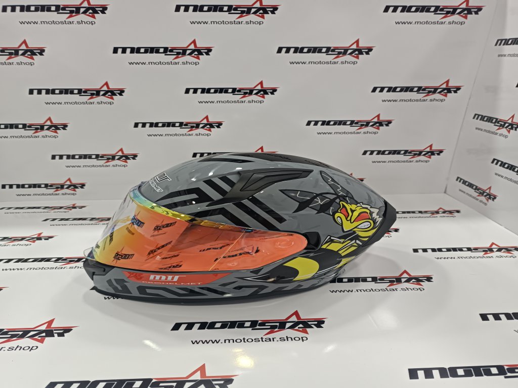 Mts Kask full face vizörlü gri desenli