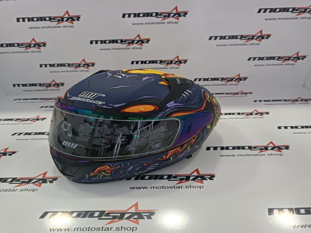Mts kask güneş vizörlü zombıe desen